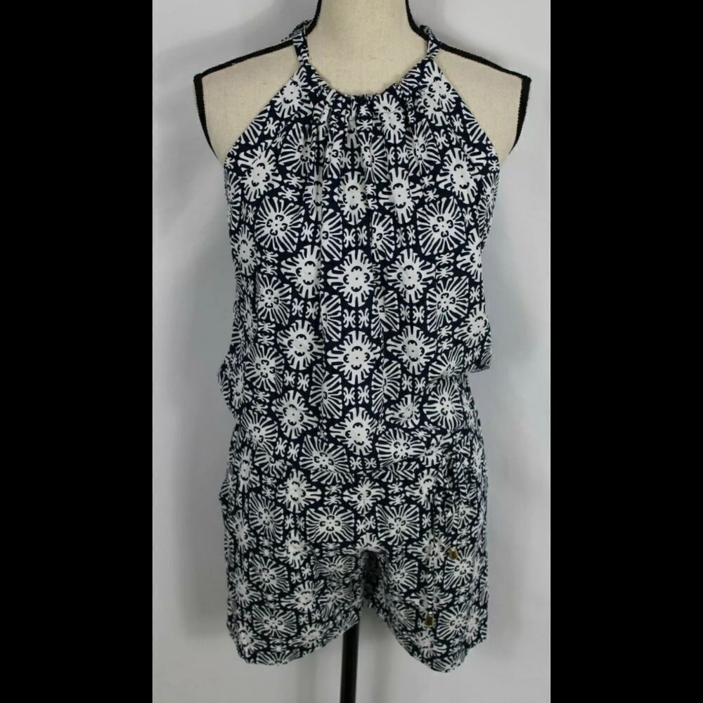ESCAPADA LIVING S/L ALICE ROMPER NAVY WHITE CAYMAN